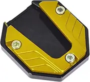 Stand Pad 1Pcs CNC Aluminum Alloy Motorcycle Kickstand Extender Foot Side Stand Extension Pad Anti-skid Support Bracket swingarm spool(Gold)