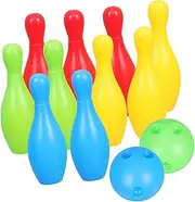 NOLITOY Educational Mini Bowling Toys Plastic Bowling Set for Boys and Girls Develops Coordination Motor Skills for Boys and Girls' Parties