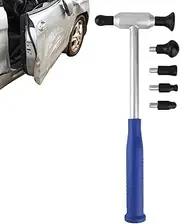 Dents Removal Kit | Car Dents Repair Kit Remover Tool | Tap Down Hammer with 6 Replacement Heads, Removal Tools for Auto Body Dings Damage