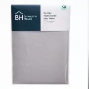 NEW Brampton House Cotton Flannelette Flat Sheet By Spotlight