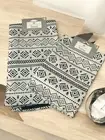 Just In For Your Home Black/White Design Table Runner 13x72 & 2 Pk Napkins