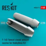 RESRSU480072U 1:48 ResKit F-14D Tomcat Closed Exhaust Nozzles (HBS kit)