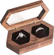 [Wislist] Double Ring Box for Wedding Ceremony Wooden Rustic Ring Holder Mr and Mrs Ring Box Ring Bearer Box for Wedding Ring Barrier Box