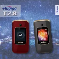 在飛比找momo購物網優惠-【Hugiga】T28 4G LTE單卡折疊手機 /老人機 