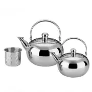 Stainless Steel Teapot 1.5L W/ Strainer Filter Coffee Tea Pot Large Water Kettle