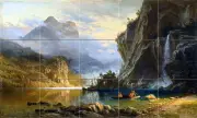 Art Albert Bierstadt Fishing Ceramic Mural Backsplash Bath Tile #2333