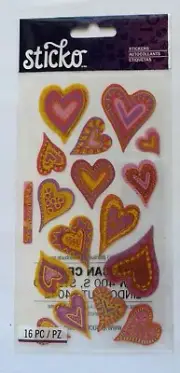 Sticko Expressive Foil Valentine's Day Gold Foil Stickers Planner Supply Crafts