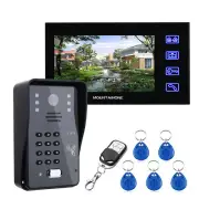 7 Inch Video Door Phone Intercom Doorbell With RFID Password IR-CUT Camera
