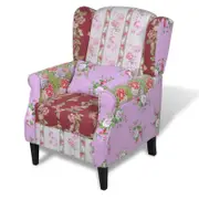 vidaXL Patchwork Relax Armchair Flora Design Recliner Lounge Sofa Seat Furniture