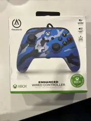 Official XBOX Enhanced Wired Controller [ Metallic Blue Camo Edition ] NEW