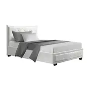 Artiss Bed Frame King Single Size Gas Lift White T