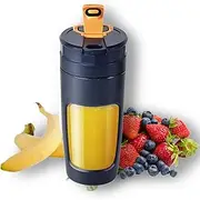 Portable Blender For Shakes And Smoothies, Mini Personal Electric Juicer, Usb-C Rechargeable Blender Cup, BPA-Free 600ml Travel Cup, Stainless Steel Blades For Kitchen Outdoor Office Travel (Blue)