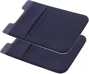 BRIGHTFUFU 2Pcs Navy Blue Double Layer Phone Pouch Adhesive Holder for Cards and Cash Durable Elastic Back Patch Pocket Cover Strong Adhesive Tape for Secure Attachment