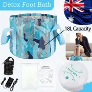 Ionic Foot Spa Bath Detox Machine With Foldable Foot Tub Basin Salon Spa Use NEW