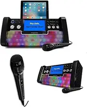 Easy Karaoke EKS780-BT Bluetooth CD+CDG Karaoke Disco Party Machine with Speaker, 1 Microphone, LED Disco Lights and 7" Colour TFT Screen