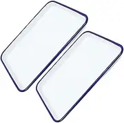 ASAKKURA 2Pcs Baking Tray Non Stick Roasting Dish Reusable Washable Pizza Oven Pan for Pancakes Cookware Convenient Cooking