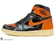 2019 創新配色 1985 年經典復刻款 九孔鞋洞 NIKE AIR JORDAN 1 RETRO HIGH OG SHATTERED BACKBOARD 3.0 男鞋 灌碎 灌碎藍框 黑橘 皺摺亮皮 米黃底 一代 AJ 豬油 (555088-028) !