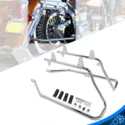 Chrome Saddle bag Saddlebag Conversion Bracket Mounts For Harley Softail 84-17