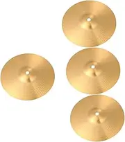 ibasenice 4pcs 8 Brass Cymbal Percussion Instrument Old School Drum Cymbal Music Instrument Fittings Drum Bell Cymbals Drum Crash Cymbal Musical Percussion Drum Cymbals Electric Drum Cymbal