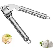 Garlic Crusher Garlic Press Tool - Garlic Mincer to Press Clove and Smash Ginger Handheld Zinc Alloy Rust-Proof Garlic Squeezer Tool for Kitchen