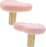 2pcs Heart Shaped Drawer Handles for Children's Room Wardrobe Cartoon Cabinet Door Knobs Hardware Cute Drawer Handle Pulls