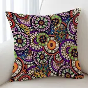 Multi Colored Mandalas Stack Cushion Cover
