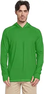 [Caihoyu] Men's Sun Protection Hoodie UPF 50 Long Sleeve + Men's Sun Shirts Quick Dry Rashguard For Men Swim Shirt, Multi, Large