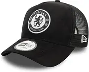 [New Era] A-Frame Mesh Trucker Cap - Suede FC Chelsea Black, Black, One size