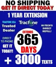 TracFone Service Extension days 1 Year 365 Days ✅ + 3000 TEXTS GET IT TODAY!