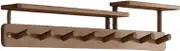 Storage Bamboo Wall Mount Coat Rack with 8 Hooks, Decorative Entryway Hooks for Hanging Coat Clothes Hat Bag Purse and Towel Hooks