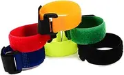 OSOLADY 6Pcs Cable Straps Set Reusable Fastening Ties Colors for Organizing Audio Electrical and Telephone Cables Durable with Buckle