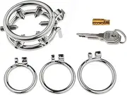 Penis Cage For Sex Metal Chastity Cage With Spikes Sexual Chastity Devices For Male Chastity Devices With Invisible Lock 3 Sizes Ring
