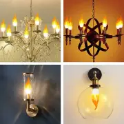 Decorations Atmosphere Lamp Flame Effect Light Bulb Flame Lamp Candle Light