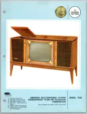1961 Emerson TV and Stereo Phonoradio Model #1550 Sales Brochure Flyer Print Ad