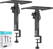 Set of 2 Studio Monitor Stands Desktop Speaker Stands Height Adjustable 12" to