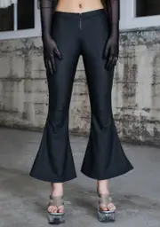[DARKER WAVS] Kickdrum Matte Black Flare Pants
