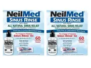 2 x Neilmed Sinus Rinse Kit 60 Premixed Sachets Saline Nasal Irrigation