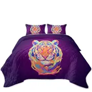 Artistic Colorful Tiger Coverlet