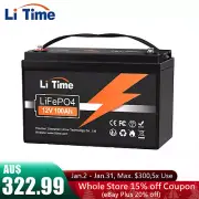 LiTime 12V 100Ah Lithium Battery Deep Cycle LiFePO4 for RV Solar Trolling Motor