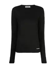 Jil Sander Crewneck Knitted Jumper Black