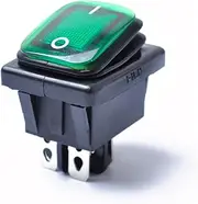 EXAOMBLE 12V Rocker Toggle Dc Boat Rocker Switch with Green LED Light for Car Boat and Automobiles Pin Design for Easy Installation