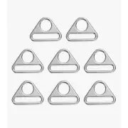 30 Pcs 1/4 Triangle Buckles Adjuster Triangle D Rings Strap Dark Silver