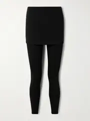 [THE PARK] THE PARK - Joy Layered Stretch-tencel™ Lyocell Jersey Leggings - Black - x large x large Black