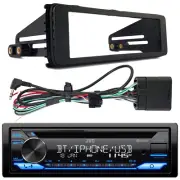JVC KD-T720BT Bluetooth USB/AUX/AM/FM/CD Receiver, Harley 98-2013 Install Kit