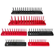 6PCS Shelf Garage Organizer Tray Rack Holder Metric SAE Socket 1/4" 3/8" 1/2"