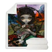 Fine Dark Art Unseelie Court Wrath Seven Deadly Sins Throw Blanket