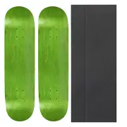 2 Blank Skateboard Deck - 7.75 in - Stain Green w/Jessup Grip