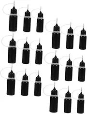 Gatuida 30pcs Bottle Insulated Water Bottles Glue Formula Applicator Pen Oil Bottle Hot Water Bottle Dye Dropper Bottle Making Kit Lids Pigeon Bottle Flask Drink Plastic Black