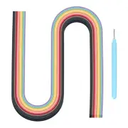 Paper Quilling Strips, 21.3" 15mm 36 Colors with Pen(Multicolor, 180 Strips)