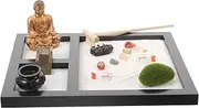 Totority Buddhist Zen Garden Tools Desktop Garden Box Micro Landscape Ornament Tabletop Decor